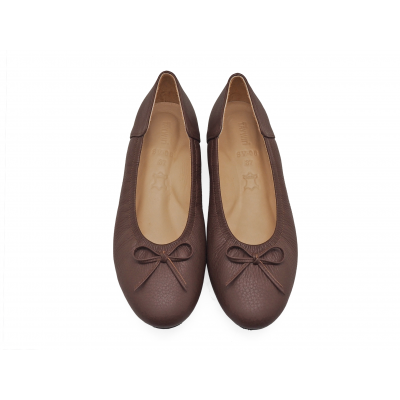 Women Courts Flat SV-06 Brown Chamois Leather