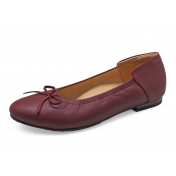 Women Courts Flat SV-06 Maroon Chamois Leather