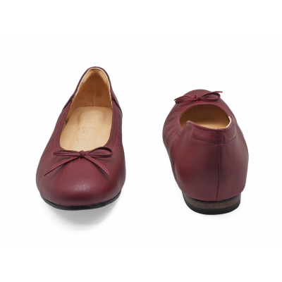Women Courts Flat SV-06 Maroon Chamois Leather