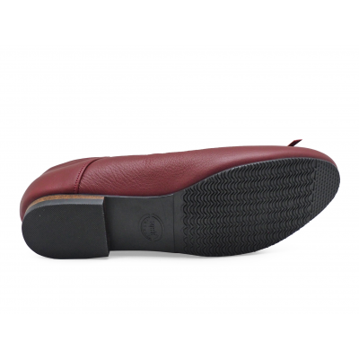Women Courts Flat SV-06 Maroon Chamois Leather