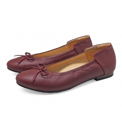 Women Courts Flat SV-06 Maroon Chamois Leather
