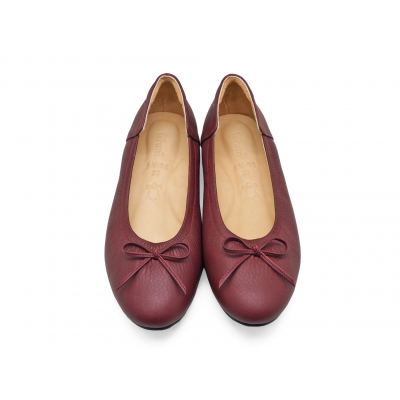 Women Courts Flat SV-06 Maroon Chamois Leather