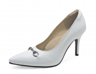 รองเท้าคัทชูส้นสูง SV-07 หนังนิ่มขาว