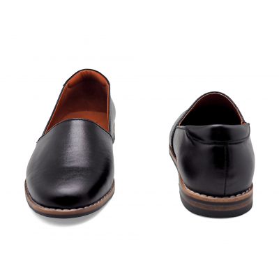 Women Courts Flat SY-03 Black Nappa