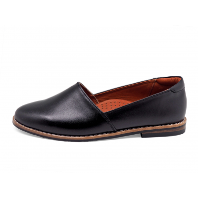 Women Courts Flat SY-03 Black Nappa