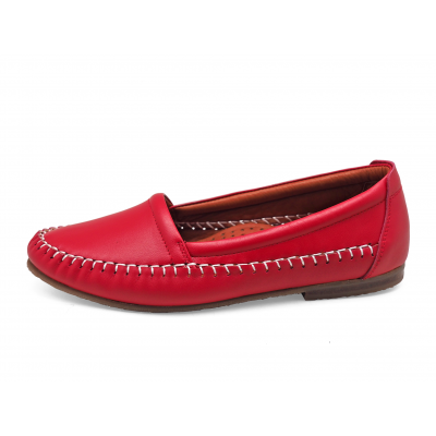 Women Courts Flat SY-06 Red Nappa