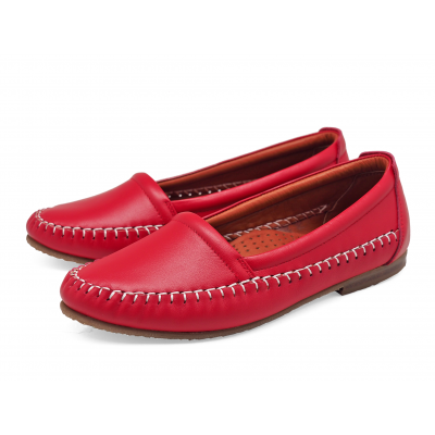 Women Courts Flat SY-06 Red Nappa