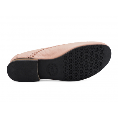 Women Courts Flat SY-07 Old Rose Pink Corrected Grain Leather *Limited