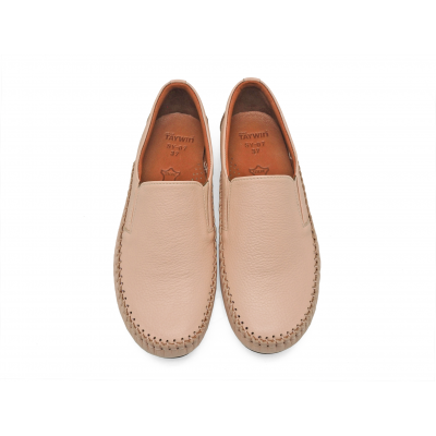 Women Courts Flat SY-07 Old Rose Pink Corrected Grain Leather *Limited