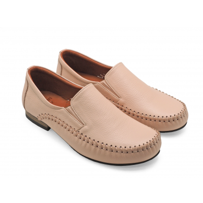 Women Courts Flat SY-07 Old Rose Pink Corrected Grain Leather *Limited