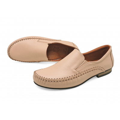 Women Courts Flat SY-07 Old Rose Pink Corrected Grain Leather *Limited