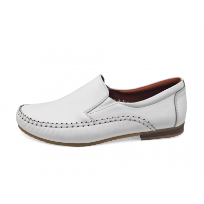 Women Courts Flat SY-07 White Nappa