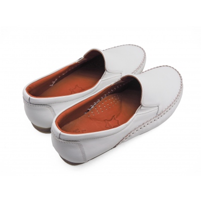 Women Courts Flat SY-07 White Nappa