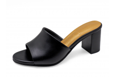 รองเท้าแตะ HSC-95 หนังนิ่มดำ