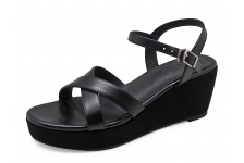 รองเท้าแตะ SC-90 หนังนิ่มดำ