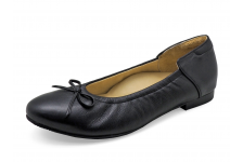 รองเท้าคัทชูส้นเตี้ย SV-06 หนังแกะดำ