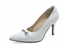 รองเท้าคัทชูส้นสูง SV-07 หนังนิ่มขาว